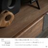 F01806_テレビボード TV台 TV ボード 幅180cm 180cm 180 天然木 突板 ウォールナット オーク ツートーン モルタル メラミン フラップ扉 フルスライド モダン インダストリアル ジャパンディ ルンバブル