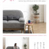 F01708_ソファー ソファ ニーム ファブリック クッション付き クッション 腰当て 2人掛け 2P かわいい 北欧 モダン カジュアル オススメ 木 おしゃれ グリーン グレー 関家具 (開梱設置付)