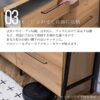 F01710_キッチンカウンター 124cm 関家具 炊飯器 ステンレス ウッド調 ブラックスチール 取手 ナチュラル ヴィンテージ アイアンフレーム ステンレス天板 モダン お掃除ロボット ルンバブル 脚高い スライドレール リッター (開梱設置付)