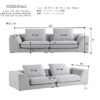 F01772_ 関家具 コージー ペット242cm ソファ ソファ ソファー ペットフレンドリー ファブリック 組み替え ペットのキズに強い 摩擦に強い 毛が取れやすい 犬 猫 子供 家族 子育て おすすめ リビング グレー ベ ージュ (開梱設置付)