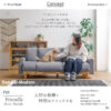 F01775_ 関家具 アルデ ペットソファ ソファ ソファー ペットフレンドリー ファブリック カバーリング スロープ 組み替え テーブル付 幅188cm 188cm ペットのキズに強い 摩擦に強い 毛が取れやすい 犬 猫 子供 家族 子育て おすすめ リビング (開梱設置付)