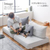 F01776_ 関家具 カーラ ペットソファー ソファ ソファー ローソファー ペットフレンドリー ファブリック カバーリング 組み替え 組み合わせ 幅90cm 90cm ペットのキズに強い 摩擦に強い 毛が取れやすい 犬 猫 子供 家族 子育て おすすめ リビング (開梱設置付)