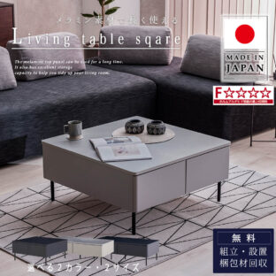 F01907_国産 日本製 センターテーブル リビングテーブル 80 120 幅80 幅120 メラミン メラミン天板 キズに強い 耐久性 汚れに強い 防汚性 引出し 収納付き 収納 北欧 おしゃれ モダン おすすめ 大川家具 モーブル 韓国風 (開梱設置)