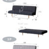 ソファーベッド ソファベッド リクライニング 2.5P 179.5cm 3P 199cm 北欧 2人掛け 2.5人掛け 3人掛け ソファ ソファー 二人掛け 三人掛け ローソファ ファブリック ベッド ナチュラル シンプル オシャレ 開梱設置付き