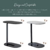 サイドテーブル カフェテーブル オーバル 長方形 セラミック 強化ガラス 65cm 44cm 耐熱性 耐刃性 耐水性 汚れに強い お手入れカンタン モダン スタイリッシュ モノトーン 韓国 韓国風 ホテル ホテルライク 開梱設置付き