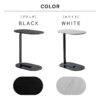 サイドテーブル カフェテーブル オーバル 長方形 セラミック 強化ガラス 65cm 44cm 耐熱性 耐刃性 耐水性 汚れに強い お手入れカンタン モダン スタイリッシュ モノトーン 韓国 韓国風 ホテル ホテルライク 開梱設置付き