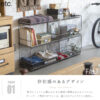 F01998_関家具 クラッシュゲート etc. バスケット スタッキング METAL メタル ラック シンプル ミニマル 無骨 スタイリッシュ キッチン 玄関 収納 ワイヤー スチール ブラック インダストリアル ブルックリン (送料無料)