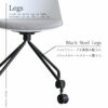 F02005_関家具 エッグ デスクチェア アームレス 肘無し キャスター付き ポリプロピレン スチール脚 ファブリック グレー ダークグレー ブラック ホワイト ベージュ スタイリッシュ モダン シャープ シンプル 北欧 デザイナーズ アメカジ インダストリアル レトロ (送料無料)