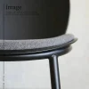 F01898_関家具 ピップ チェア ダイニングチェア アーム 肘無し 座面が丸い 花びら PP 樹脂 ブラックスチール ファブリック 布張り カフェ 事務所 ブラック グレー スタイリッシュ モダン かわいい カーブ シンプル 北欧 ジャパンディ 開梱設置付き