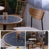 F02064_関家具 nora トフィー TOFFY カフェテーブル テーブル 円形 ラウンド 高さ 65cm 70cm 天板4種類 テラゾー ホワイト ネイビー アッシュ無垢材 タイル おしゃれ 北欧 ダイニングテーブル 2人用 韓国風 セキカグ ノラ 開梱設置付き