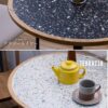 F02064_関家具 nora トフィー TOFFY カフェテーブル テーブル 円形 ラウンド 高さ 65cm 70cm 天板4種類 テラゾー ホワイト ネイビー アッシュ無垢材 タイル おしゃれ 北欧 ダイニングテーブル 2人用 韓国風 セキカグ ノラ 開梱設置付き