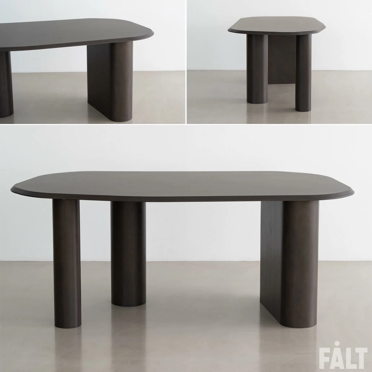 F02163_関家具 NOWHERE LIKE HOME ダイニングテーブル ニーブ NEVE 変形 オーバル テーブル単品 幅115cm NWLH 食事 食卓テーブル ダイニング オーク ブラック 北欧 韓国風 開梱設置付き