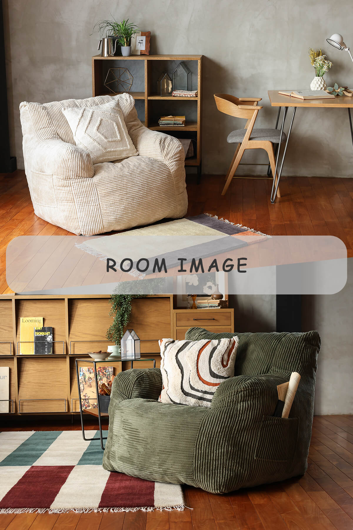 F02253_a.depeche アデペシュ dough sofa ダフソファ ソファ 1P 一人掛け 韓国風 モコモコ 座り心地抜群 贅沢 最高 コーデュロイ ファブリック ウレタン 韓国インテリア 眠れる くつろげる クッション ワイド 人気 持ち運びできる サイドポケット アイボリー カーキ